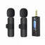 Wireless K35 Lavalier Lapel Microphone Omnidirectional Bluetooth 5.3 K35 Condenser Mic Noise Reduction Professional - Korvel