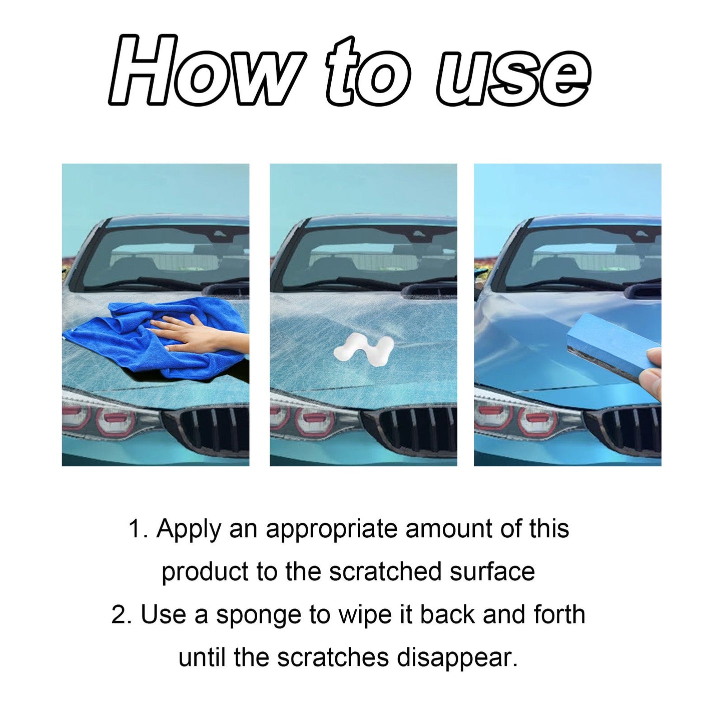 Car Scratch Repair Wax, Automotive Paint Scratch Repair Abrasive Polishing Coating Finish Maintenance - Korvel