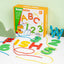 Number letter bead string children's building blocks threading rope early childhood education threading beads fine motor training puzzle toys - Korvel