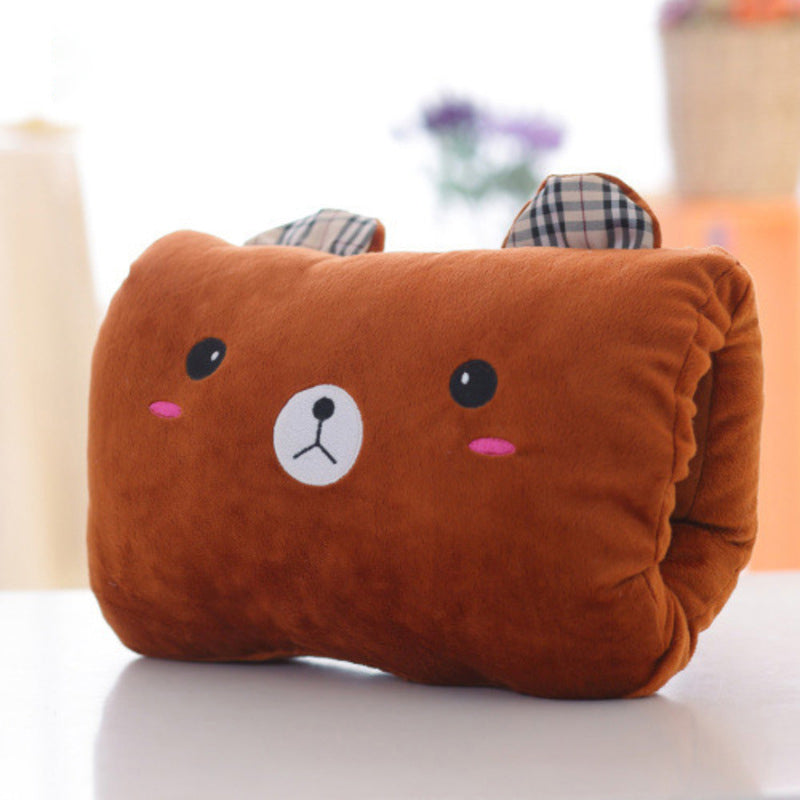 Animated Plush Nap Pillow & Hand Warmer for Kids