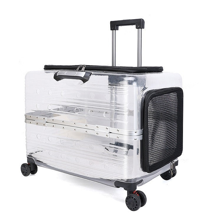 Chariot de Voyage pour Animaux de Compagnie Premium - Élégant et Fonctionnel