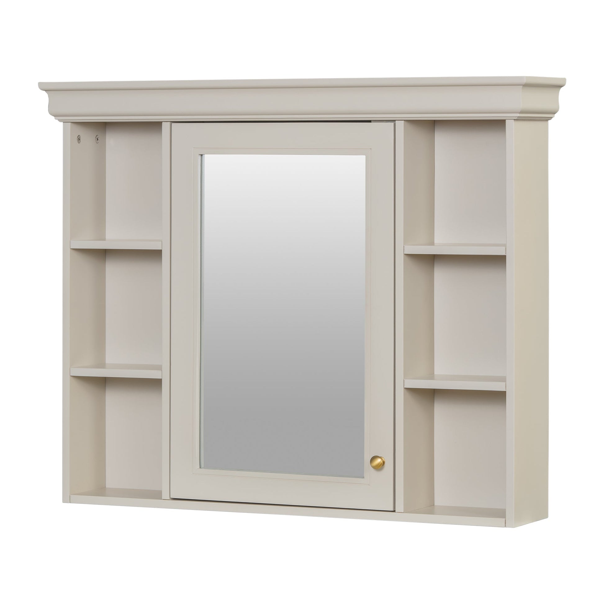 35'' x 28'' Blue Wall Mounted Bathroom Storage Cabinet with Mirror Door, Modern Bathroom Wall Cabinet with Mirror - Korvel