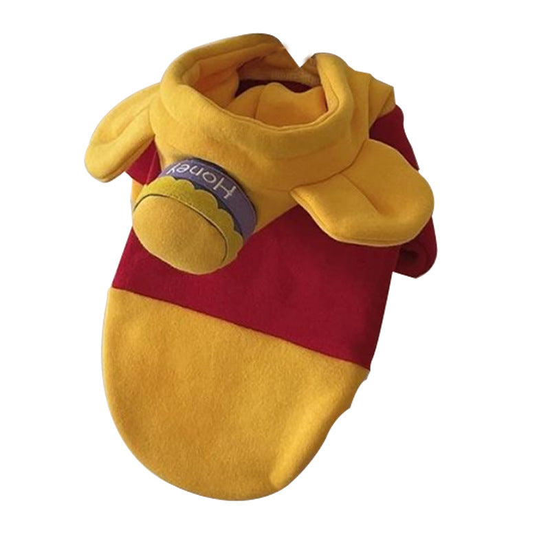 Winnie the Pooh Inspired Dog Sweater for Autumn & Winter