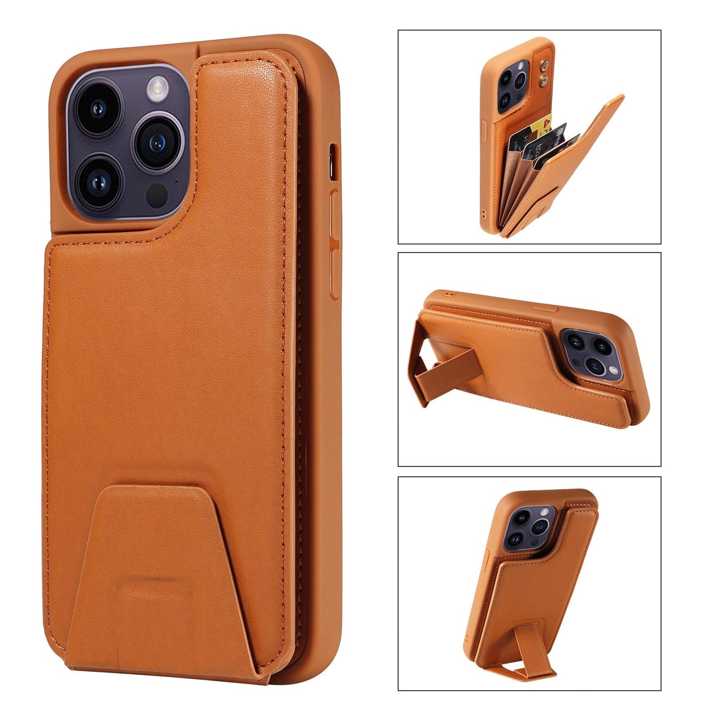 Premium PU Leather Phone Case for Apple 15 & 13 Pro Max