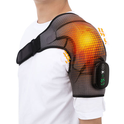 Touchscreen controller hole shaped shoulder protection electric heating shoulder protection heating vibration massager - Korvel