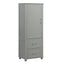 Tall Bathroom Storage Cabinet, Freestanding Storage Cabinet with Two Drawers and Adjustable Shelf, MDF Board , Grey - Korvel