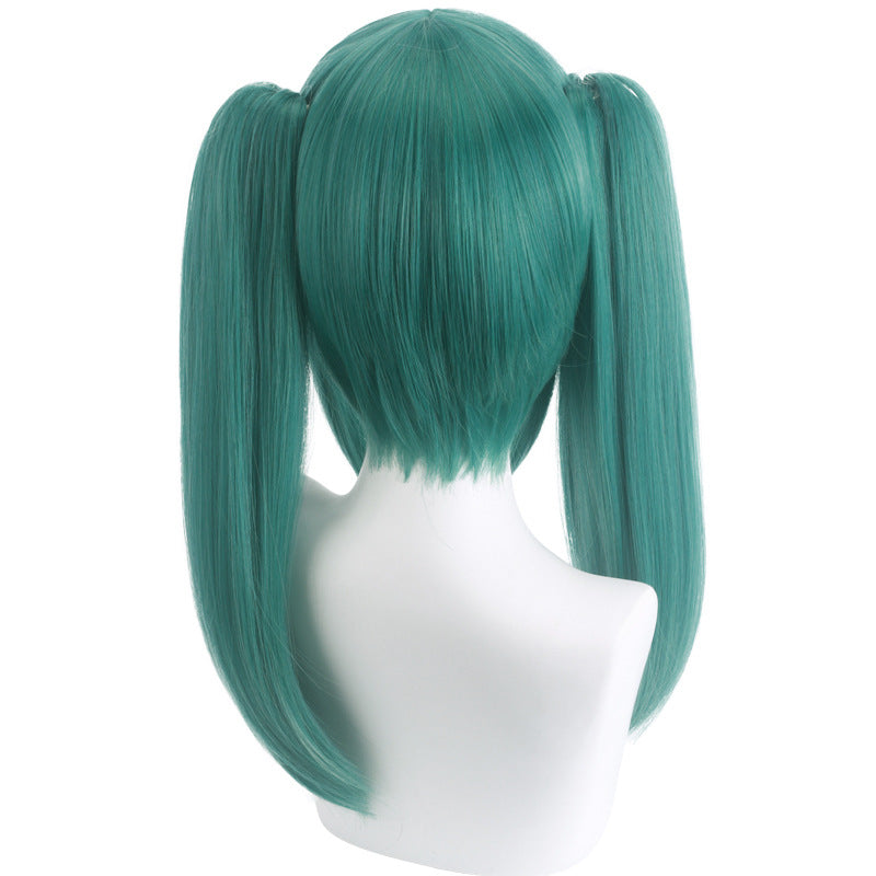 Hatsune Miku Vampire cos wig round head leather tiger clip double horsetail animation - Korvel