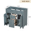 36 "No sink, with 2 drawers and soft closing door, independent makeup rack, bathroom cabinet, blue (excluding sink) - Korvel