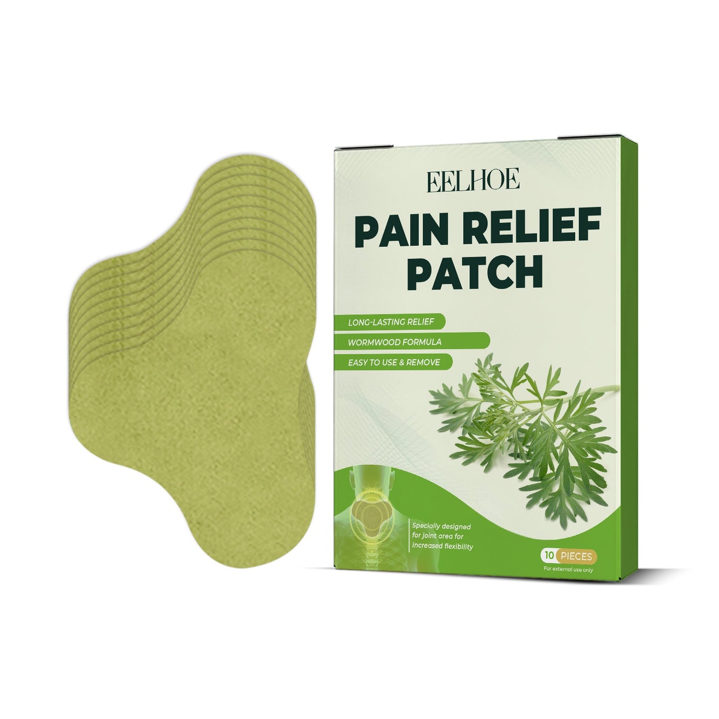 Wormwood Pain Relief Patch, Relieve Lumbar Neck Shoulder Vertebra Knee Joint Muscle Pain Discomfort Body Care Paste - Korvel