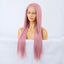 Synthetic Lace Wig Deep Part Long Straight Wig Ombre Pink Cosplay Wigs Synthetic Lace Wigs For Women - Korvel