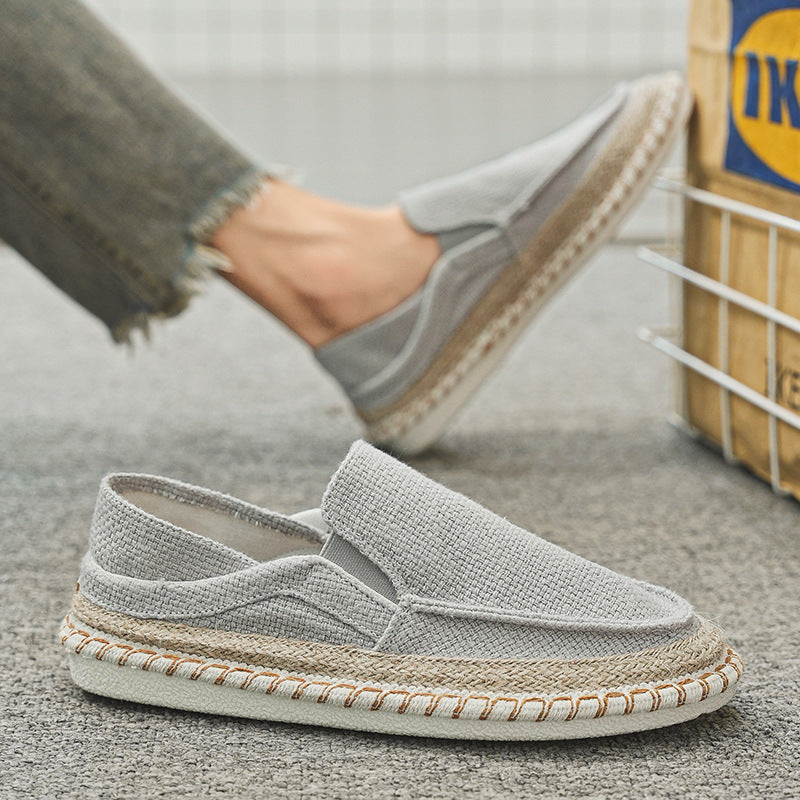 Fisherman Shoes Men's Breathable Cloth Shoes Hanfu Shoes Men's Casual Slip-On Loafers Driving Old Beijing Cloth Shoes - Korvel
