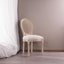 French Style Solid Wood Frame Antique Painting Linen Fabric Rattan Back Dining Chair Set of 2 Cream - Korvel