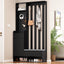 39.3'W70.8'H multifunctional corridor shoe cabinet with soft padded nail board and black hanger with entrance hook - Korvel