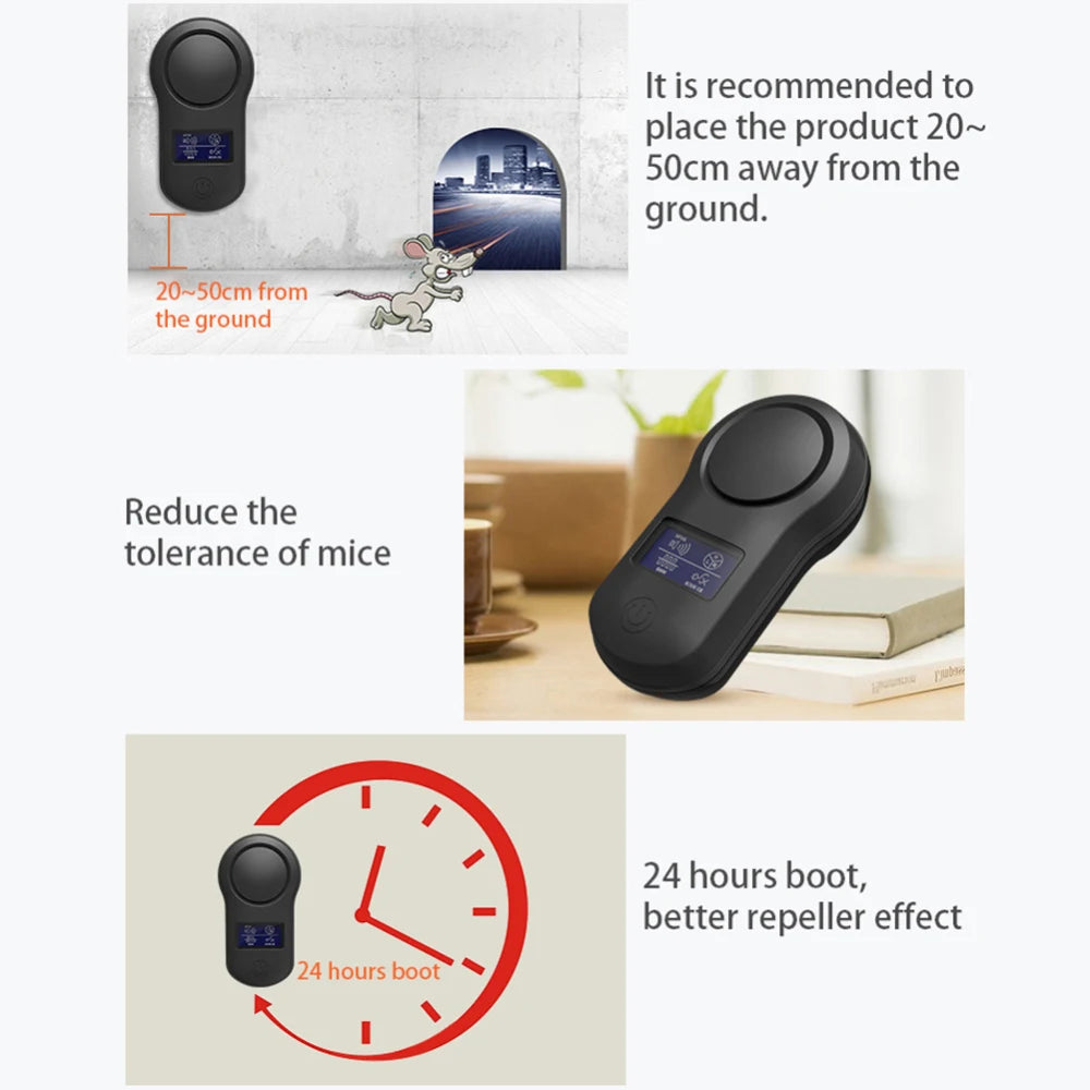 Improved Version Electronic Cat Ultrasound Anti Mosquito Insect Repeller Rat Mouse Cockroach Pest Reject Repellent - Korvel