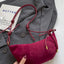 PU Leather Strap Suede Shoulder Bag - Korvel