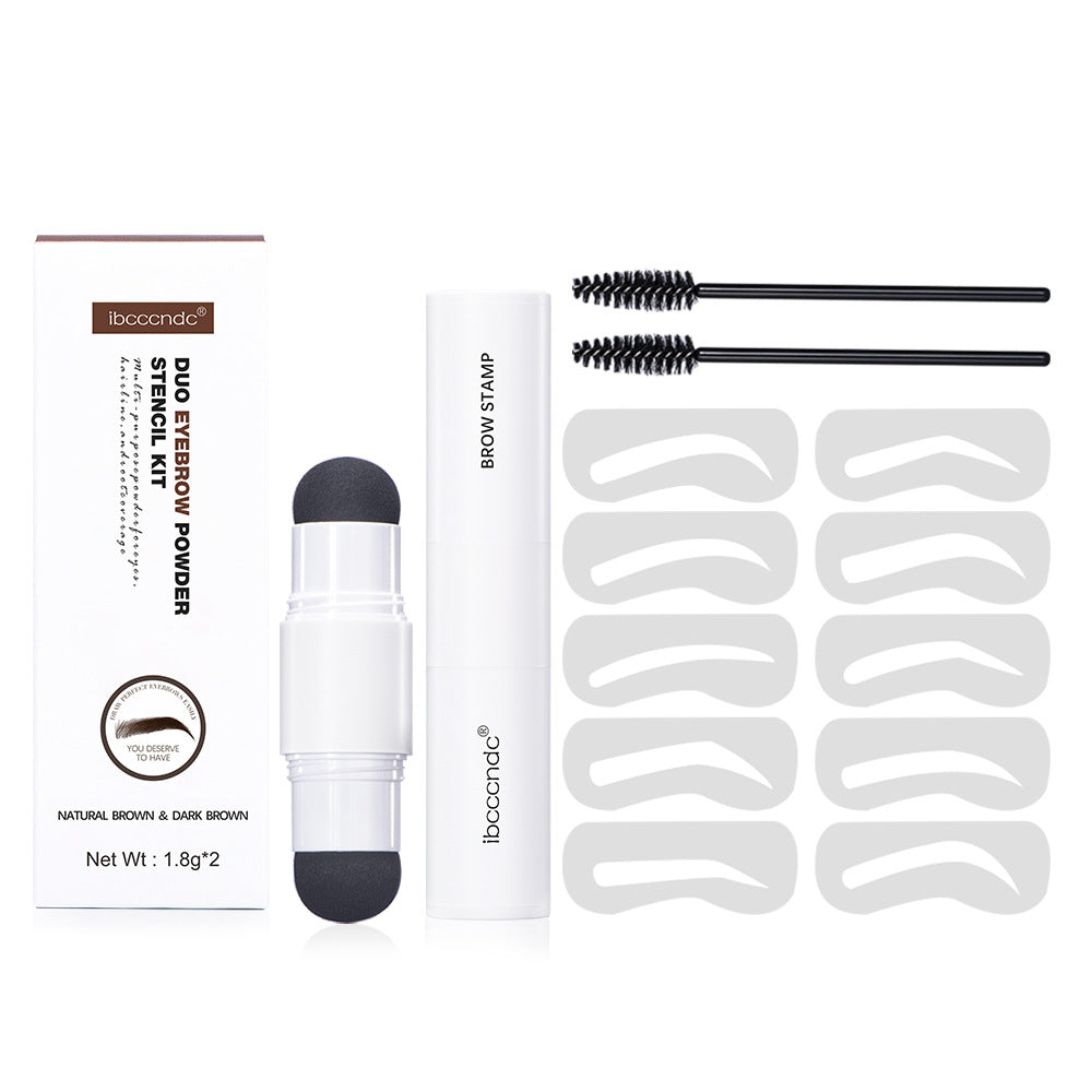 Ibcccndc Double-Headed Eyebrow Powder Stick White Tube Hairline Powder Dark Brown Eyebrow Card Eyebrow Powder Seal Eyebrow Pencil - Korvel