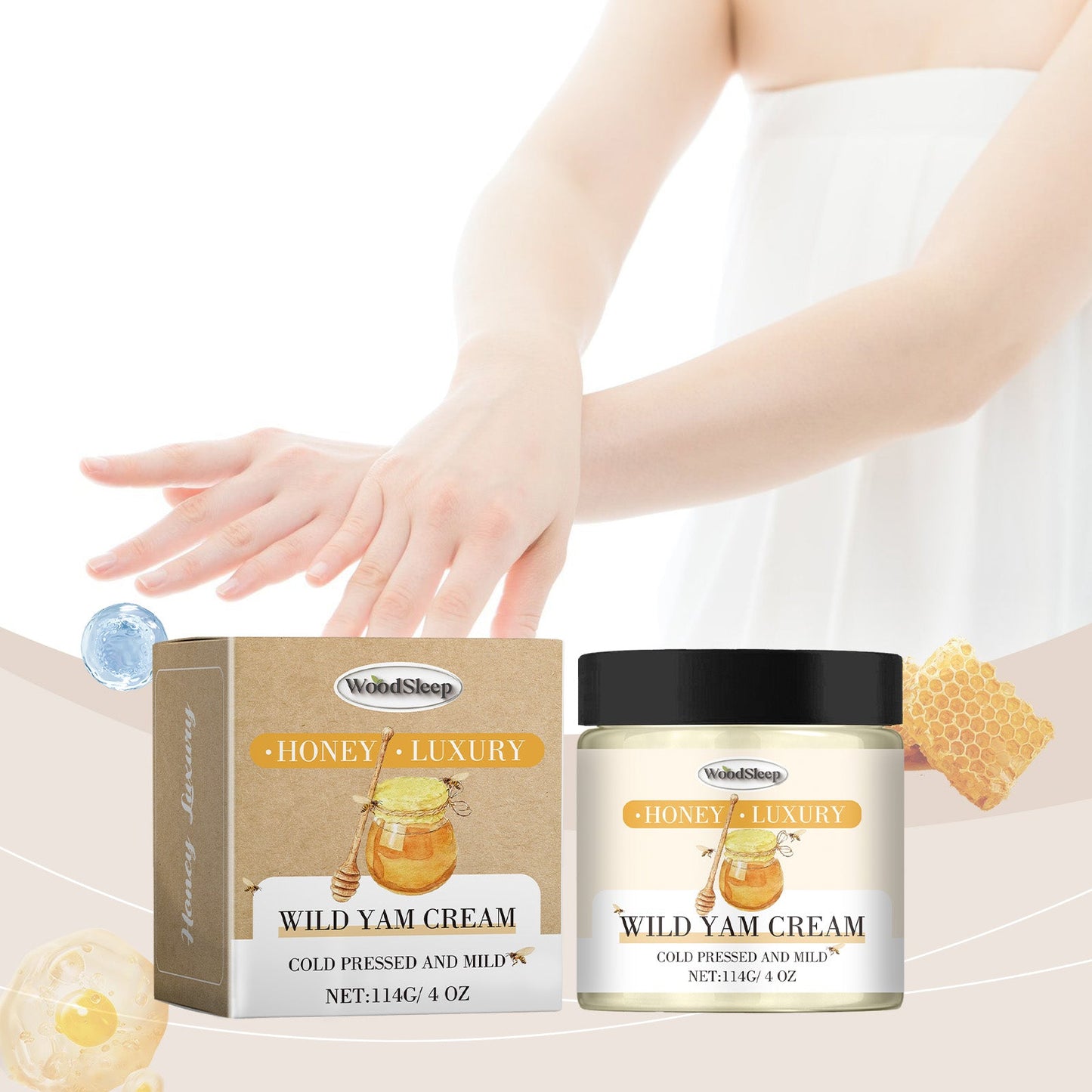 Crème hydratante au miel pour une peau nourrie
