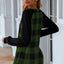 Plaid Round Neck Long Sleeve T-Shirt - Korvel