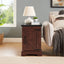 Farmhouse tea table bedside table rectangular farmhouse tea table with barn door and adjustable storage rack OAK - Korvel