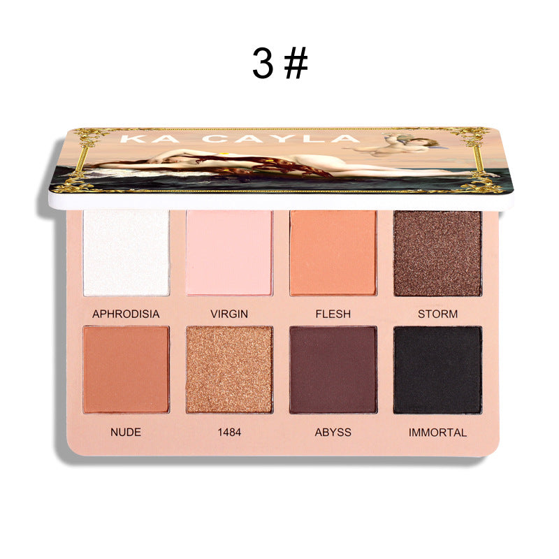 KA CAYLA 8 Colors Eyeshadow Palette EVA Matte Pearl Glitter Eyeshadow Palette - Korvel