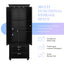Tall Storage Cabinet with Two Drawers for Bathroom/Office, Black - Korvel