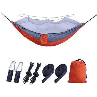Bourette spinning 210T Nylon Hammock Outdoor Anti-mosquito Hammock Outdoor Camping Goods Bed Bearing - Korvel