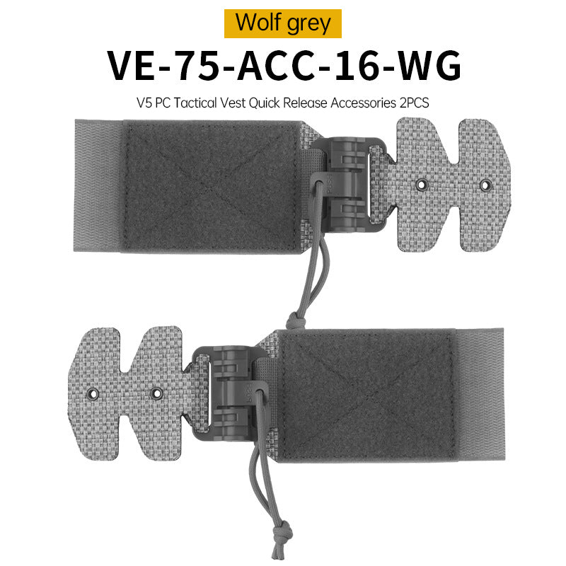 One Pair (2 Pieces) Style 3Ac Kit for FCPC V5 Tactical Vest Cummerbunds, with Quick Release Buckle, made of imported Tegris. - Korvel