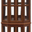 Corner Curio Cabinet with 5 Shelves and Lighting System, Walnut(E26 light bulb not included) - Korvel
