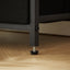 Tea table with charging station, bedside table with USB port, socket and cloth bag, 2 drawers - Korvel