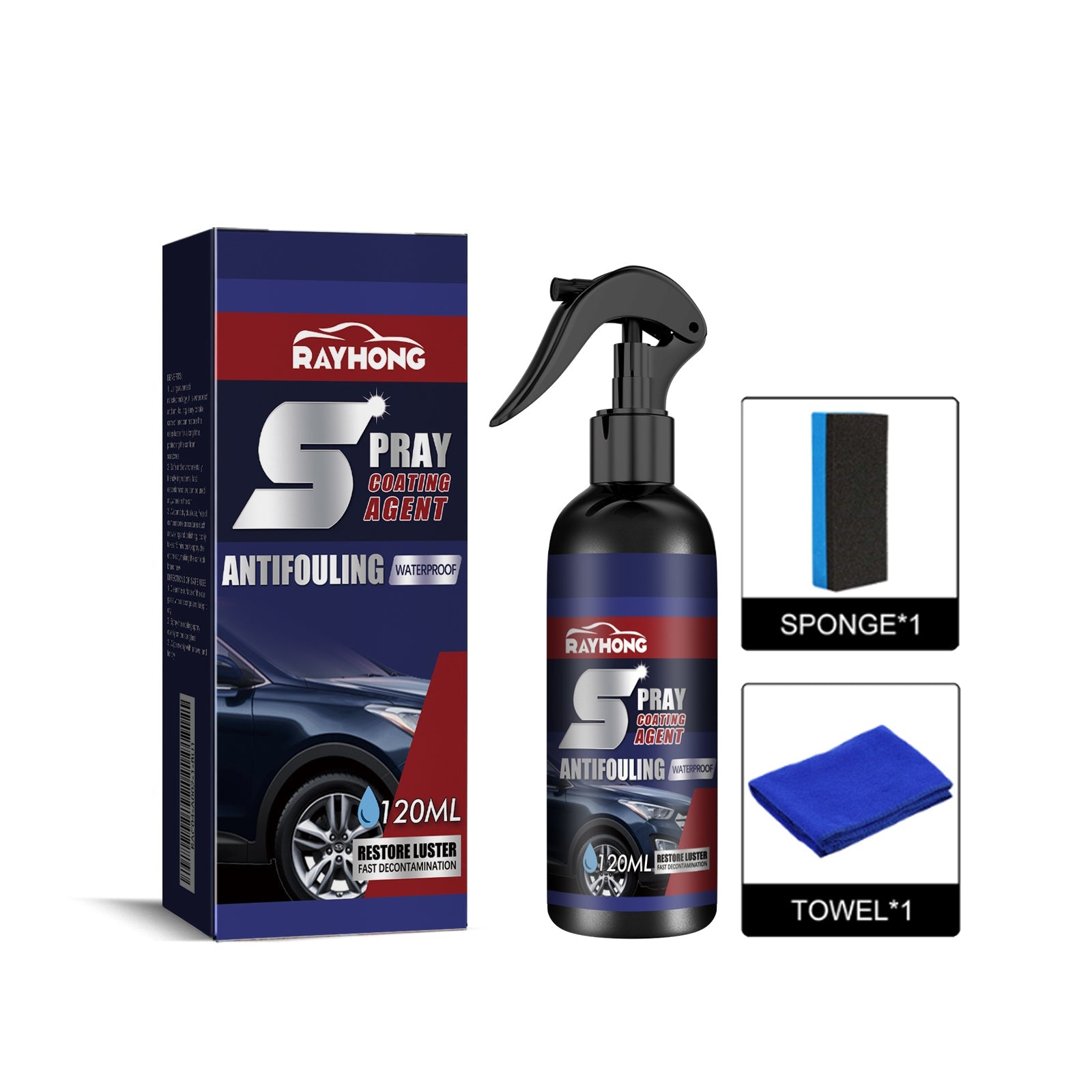 Coating Agent Spray, Maintenance Paint Decontamination Blackening Brightening Automotive Coating Nano Coating Spray - Korvel