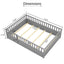 Full size floor bed, children's floor bed frame, Montessori wood floor bed, support Flat noodles gray - Korvel