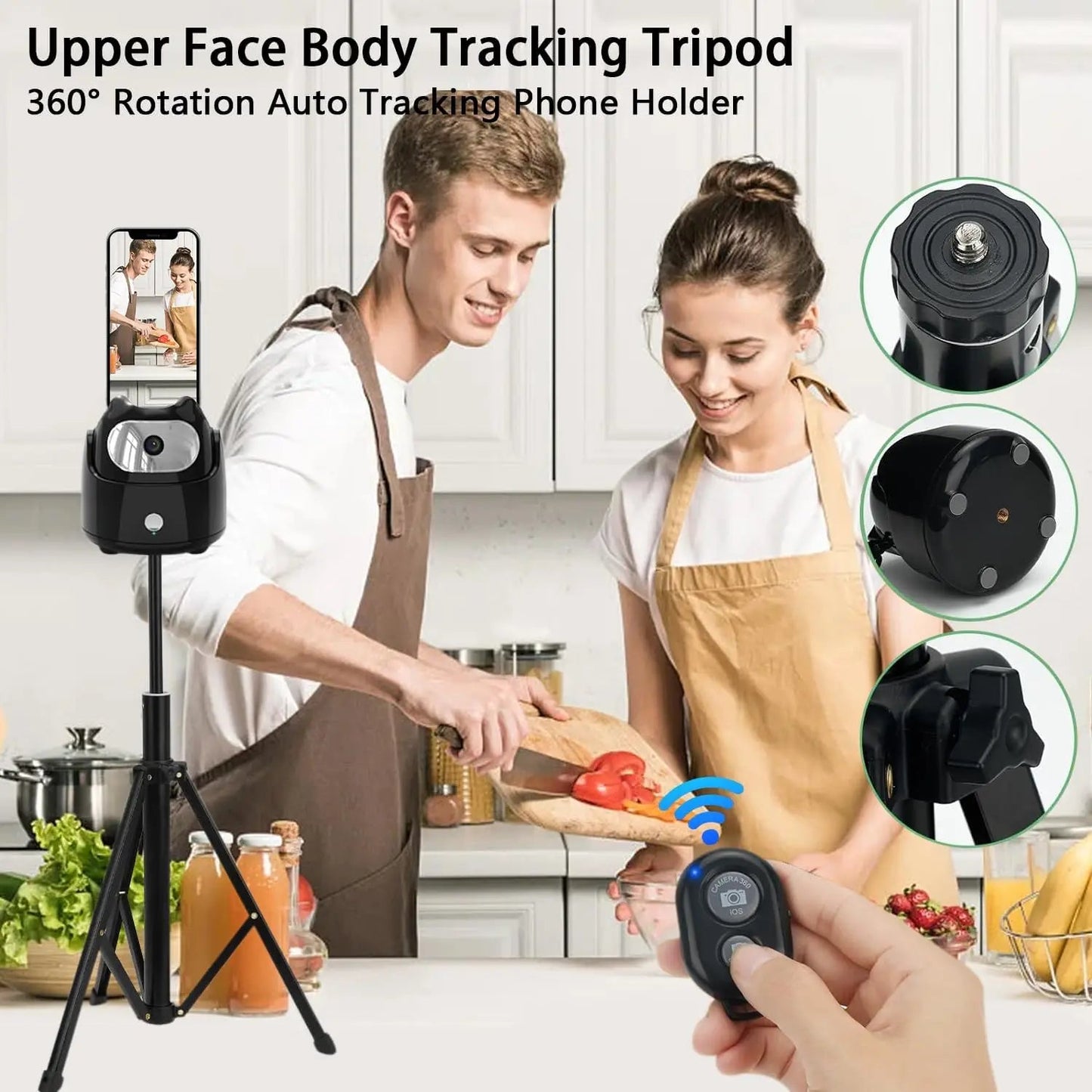 360° Rotation Automatic Face Tracking Gimbal for Smartphones