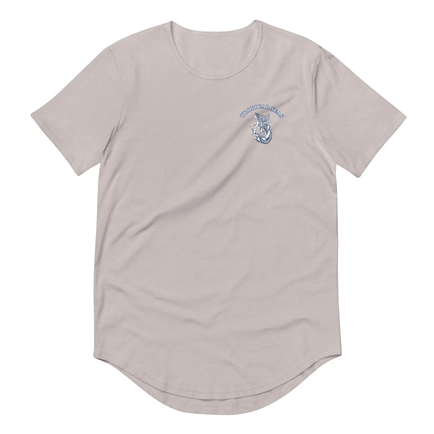 T-shirt Ancien Ancre de Sirène pour Homme à Ourlet Arrondi