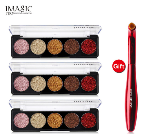 IMAGIC Glitter Eye Shadow Palette Buy 3 Get 1 Gift 3pcs/set 5 Colors Glitters - Korvel