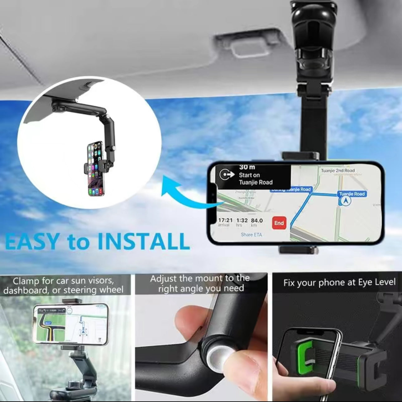 ViewGrip 1080 Phone Holder - Versatile Car Mount