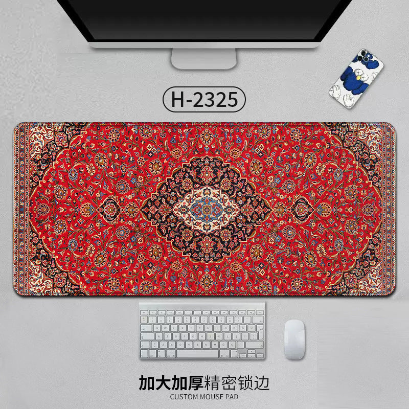 Large Persian Mouse Pad Office Carpet MousePad Natural Rubber Lockedge Anti Slip Desk Mat Laptop Office Game Accessories Pad - Korvel