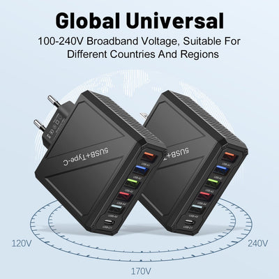 5USB Charger mobile phone charger charging head - Korvel