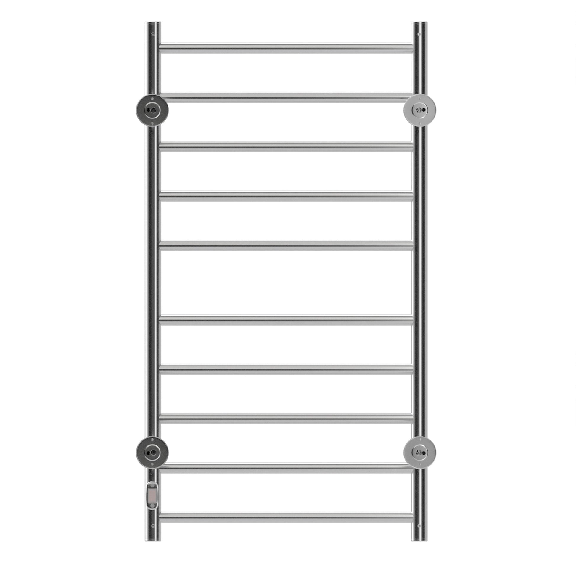 Electric Heated Towel Rack for Bathroom Wall Mounted Towel Warmer 10 Stainless Steel Bars Drying Rack - Korvel