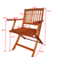 Foldable Patio Dining Set 4 Folding Chairs Indoor and outdoor universal Teak - Korvel