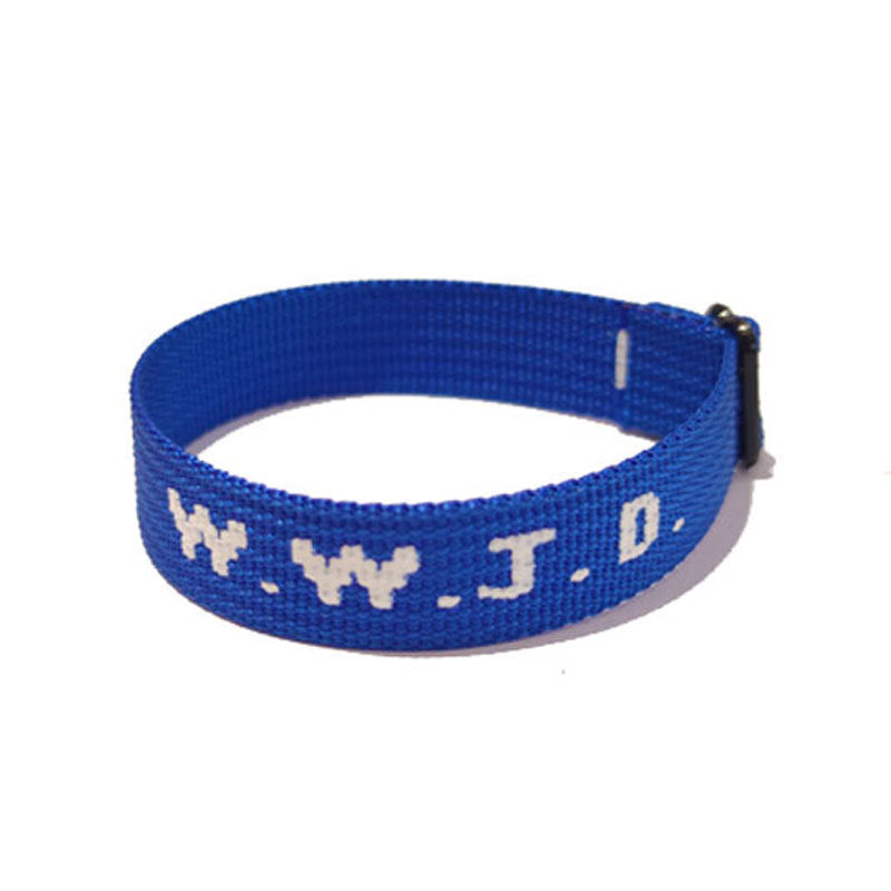 Alphabet Jacquard Printed Wrist Strap Bracelet Strap Unisex WWJD Bracelet Adjustable Bracelet - Korvel