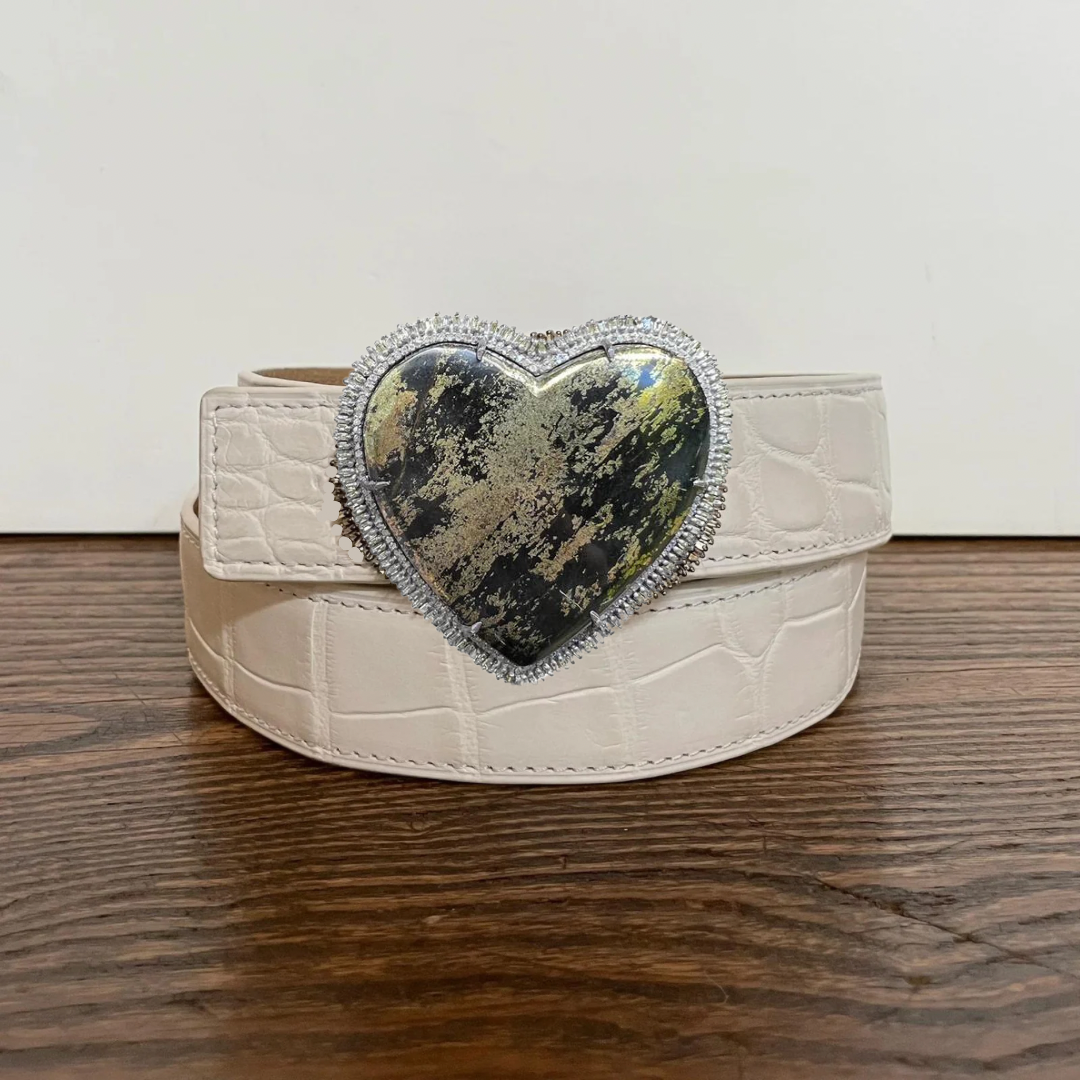 S. Carter Designs Black Apache Heart Belt Buckle