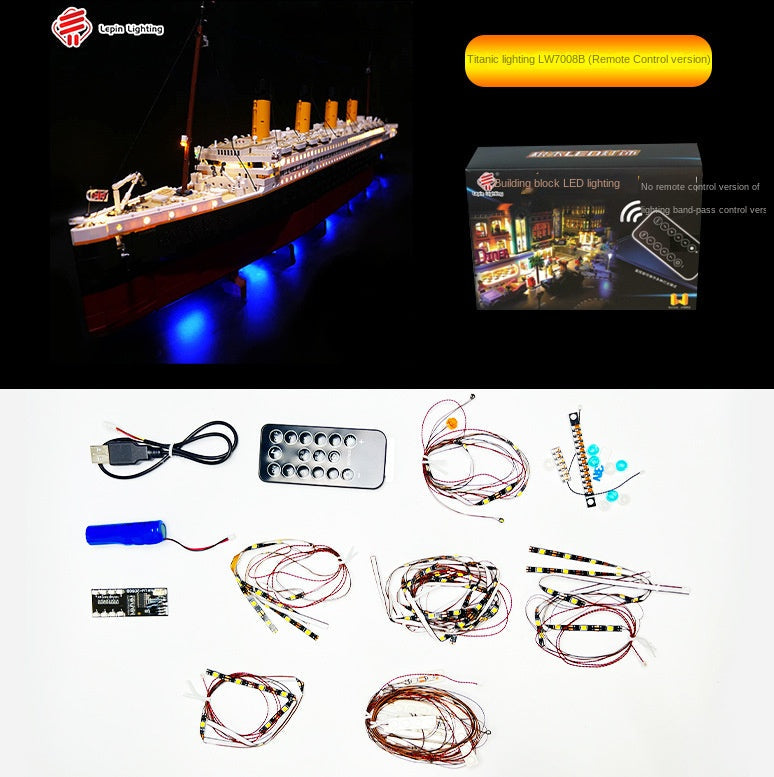 DIY building block lighting compatible with LEGO 10294 Titanic LED lights - Korvel