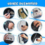20pcs Universal Branded Silicone Car Door Shock Absorbing Buffers Protector Stickers Bumper, Fluorescent and Blac - Korvel