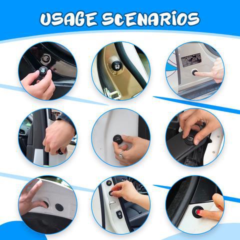 20pcs Universal Branded Silicone Car Door Shock Absorbing Buffers Protector Stickers Bumper, Fluorescent and Blac - Korvel