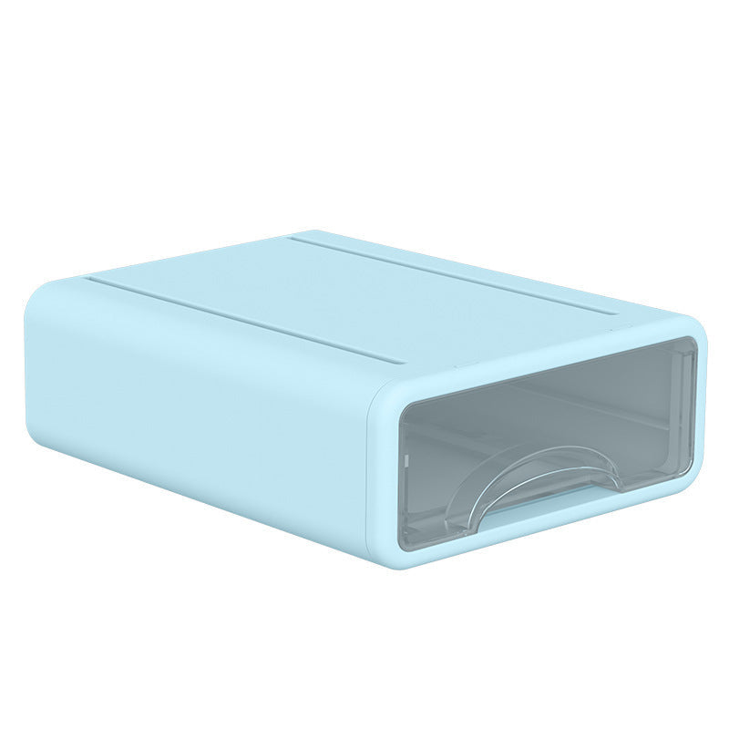 Office home desktop cosmetics stationery transparent storage box drawer type sundries storage box - Korvel