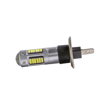 2Pcs H3 H1 W5W T10 White 4014 Chips 30 SMD High Power LED Fog Light Headlight Lamps Bulb Lens DC 12V - Korvel