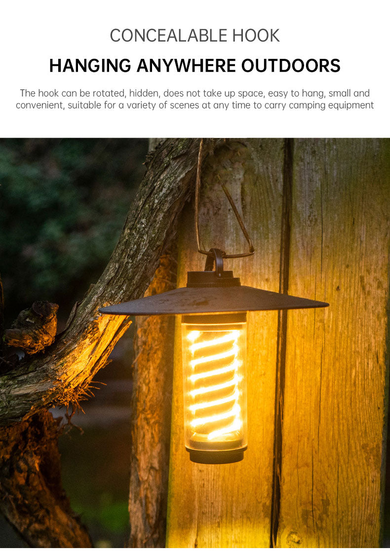 Lampe de camping portable pour extérieur avec trépied