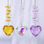 Crystal sun catcher pendant wholesale peach heart love prism living room garden decoration hanging sunshine - Korvel
