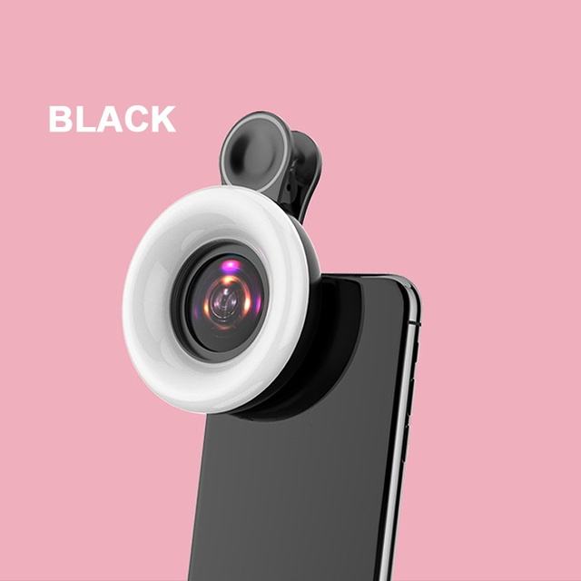 Mobile Phone Lens 15x Macro Lens Beauty Shooting Eyelashes Nails Make-Up Makeup Photo Fill Light LQ190 - Korvel