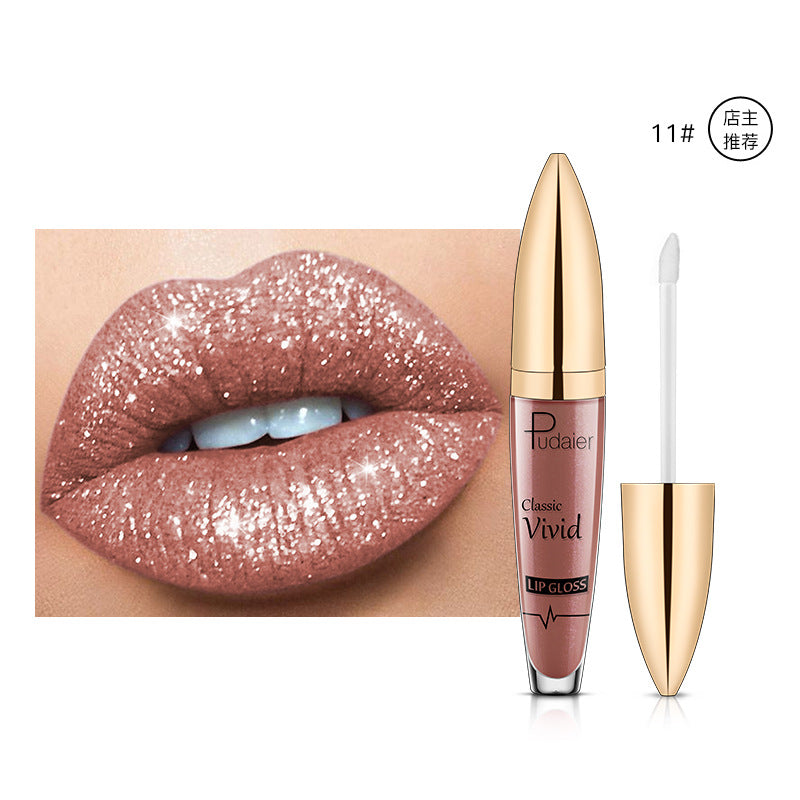 Pudaier Sip Glitter Flip Matte Pearl Lip Gloss